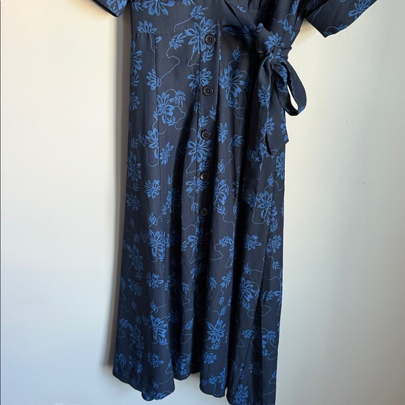 EQUIPMENT Floral Crepe Midi A-Line Dress 6 - Picture 6 of 13